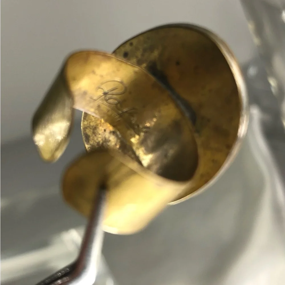 💝VTG MENS MCM BRUTALISTS RAFAEL BRASS RING  ADJUSTABLE 1960-1970 CANADA unisex - Picture 7 of 12